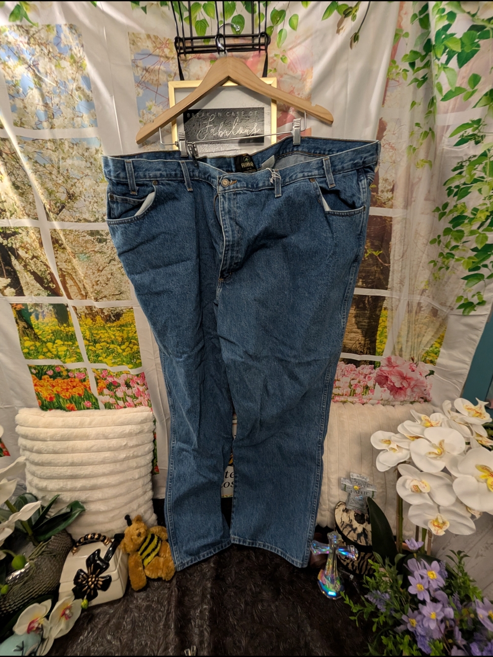 RedHead Men's Dark Blue Relaxed Denim Jeans